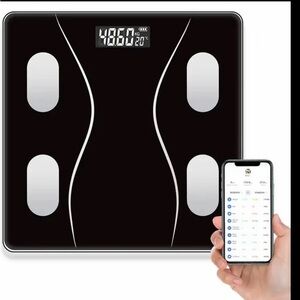 Digital Black Smart Scale with App Connectivity